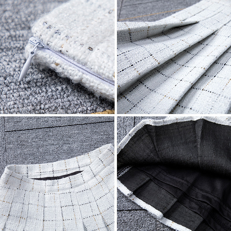 Modern Classics High Waist Slim Plaid Skirt