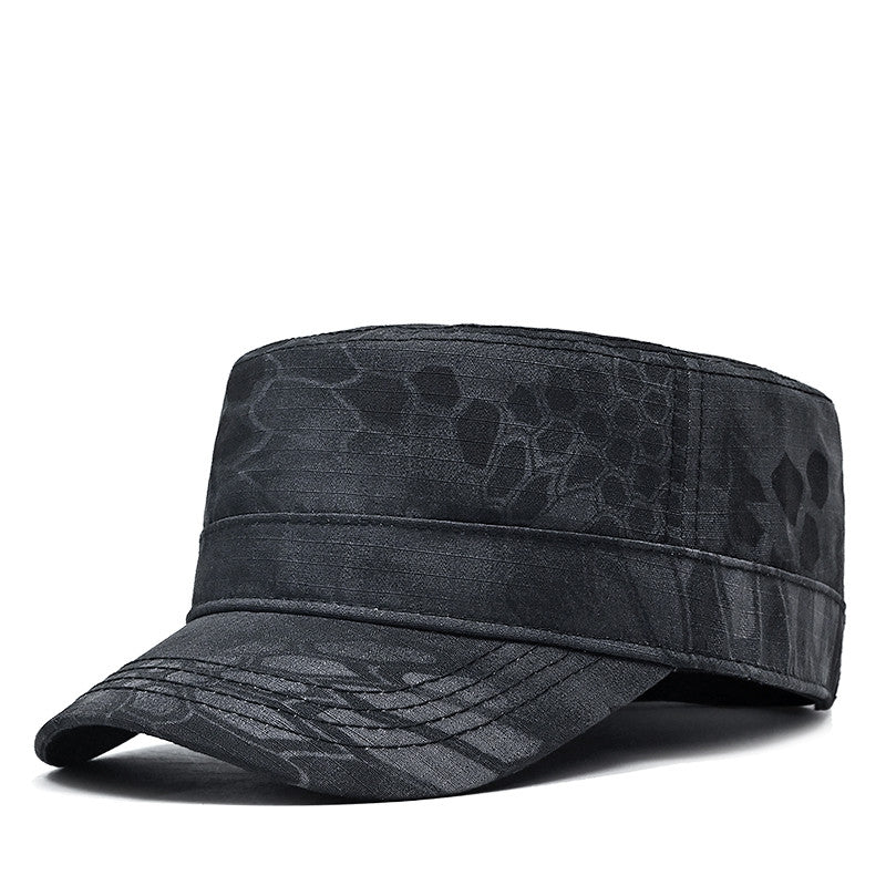 Flat Top Waterproof Cap Thin Python Camo Hat