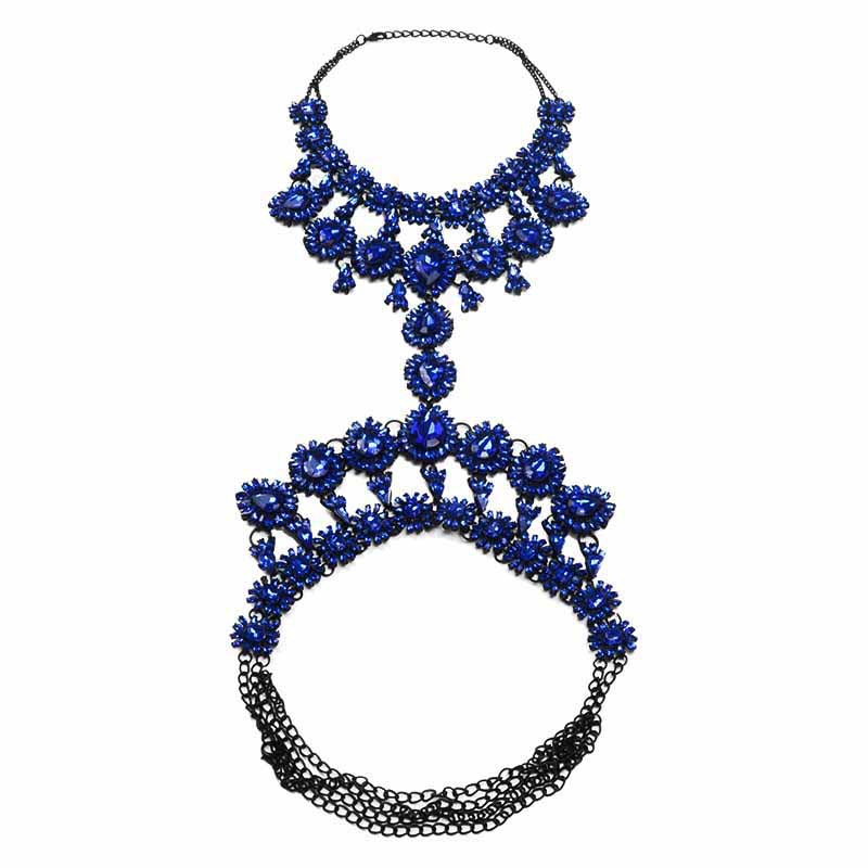 Party Crystal Metal Body Chain Necklace Jewelry