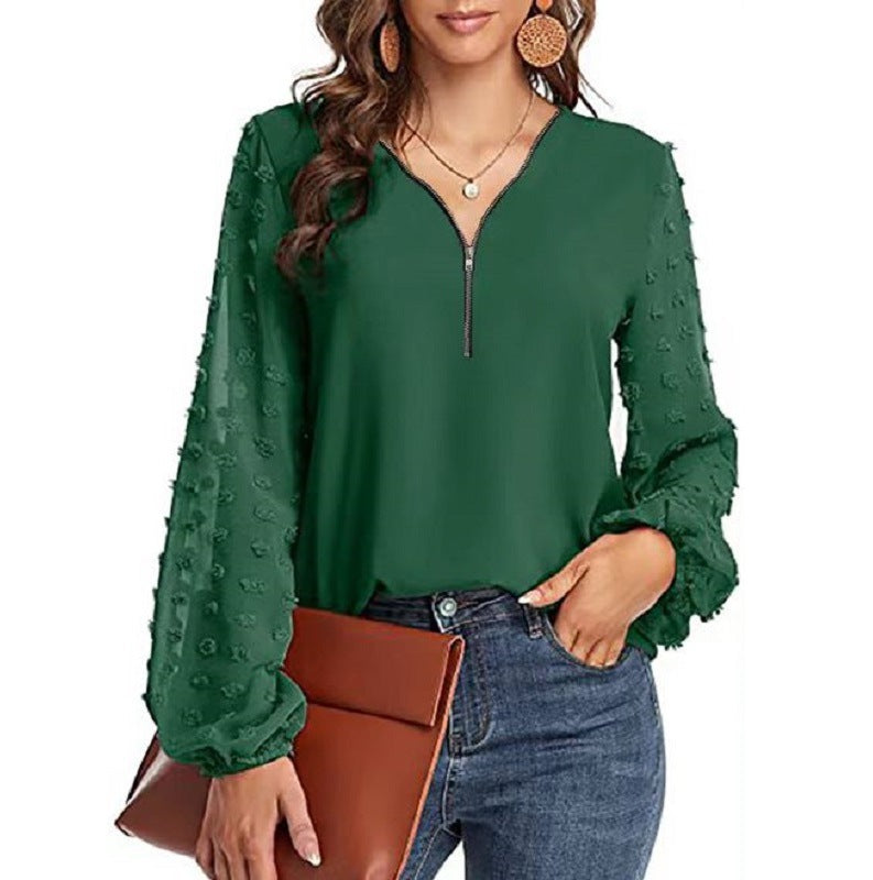 Chic V-neck Chiffon Shirt
