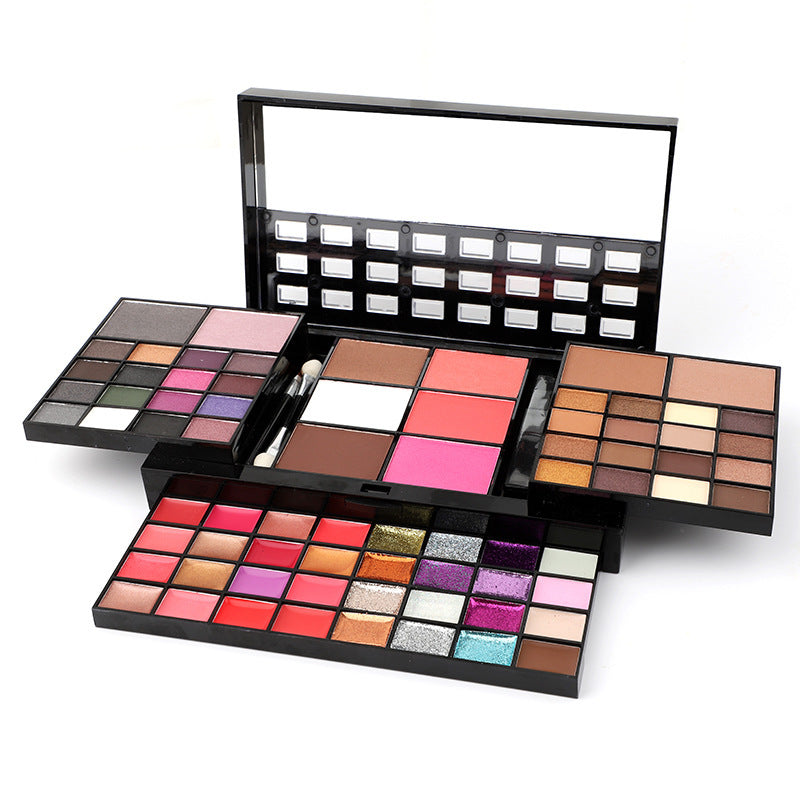 Complete Makeup Palette: 74 Colors Lip Gloss, Blush, Eyeshadow, Highlight Set