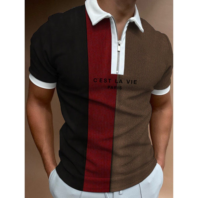 Sports Polo Zipper Shirt