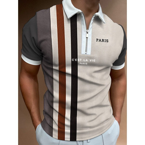 Sports Polo Zipper Shirt