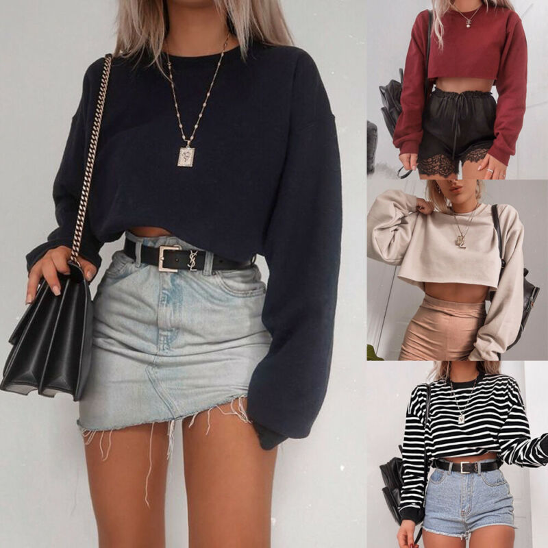 Chic Long Sleeve Crop Top