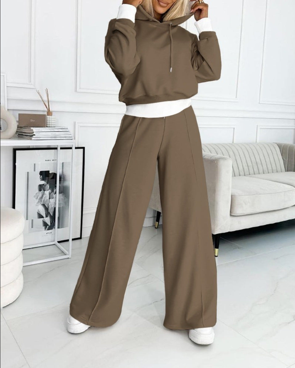 Popular Hooded Sweater Two-Piece Set