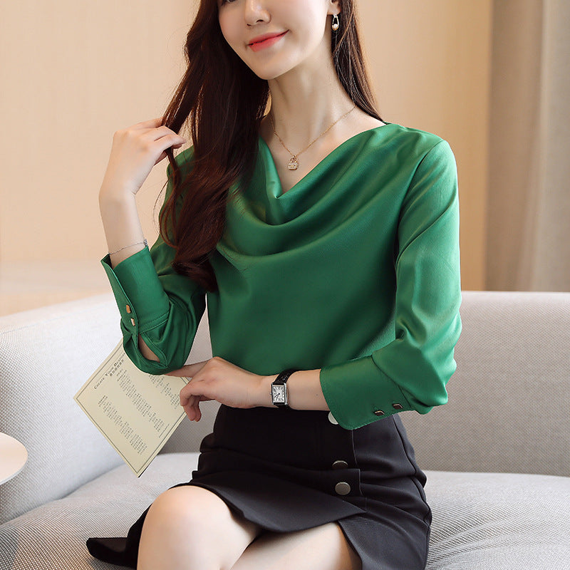 Effortless Chic Satin Chiffon Shirt