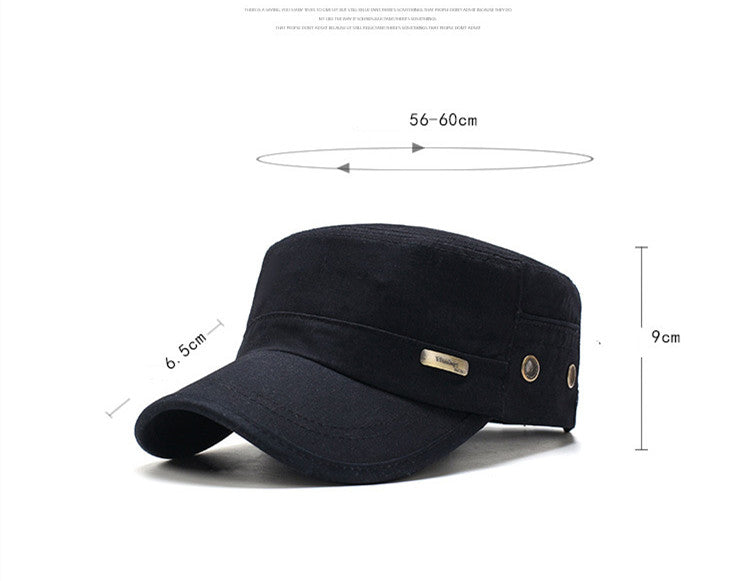 Casual Flat Top Cap Outdoor Breathable Hat