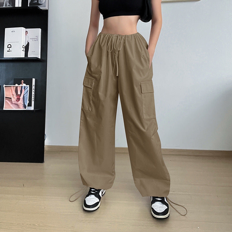 Casual Chic Wide Leg Straight Cargo Pants
