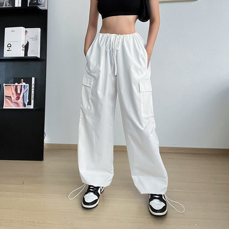 Casual Chic Wide Leg Straight Cargo Pants