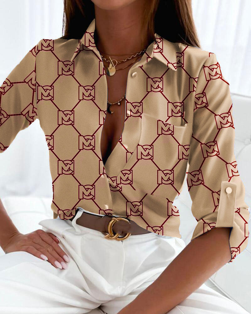 Bold Geometrics Long-sleeved Shirt