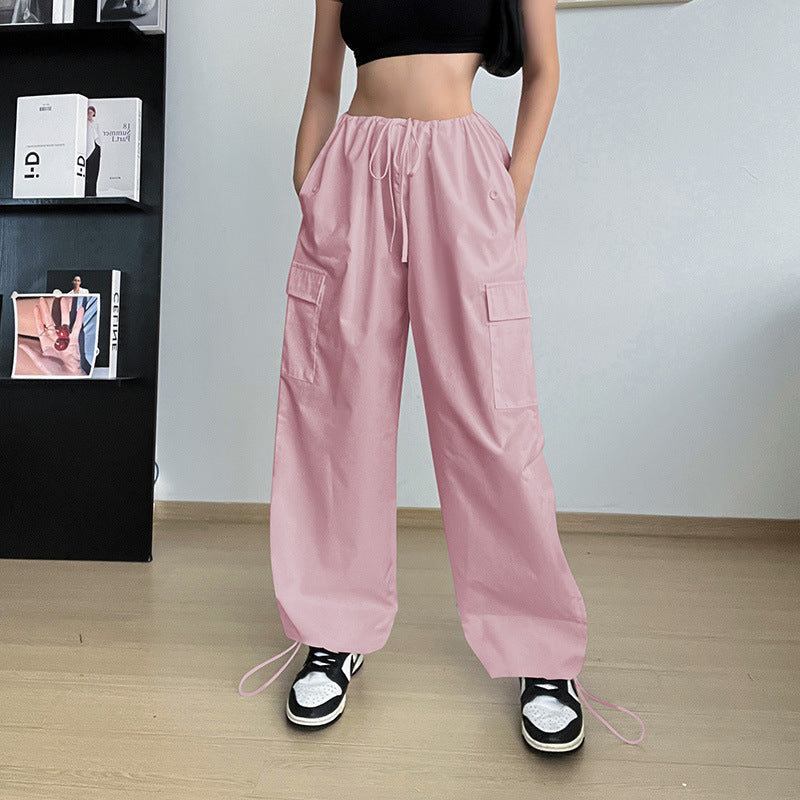 Casual Chic Wide Leg Straight Cargo Pants