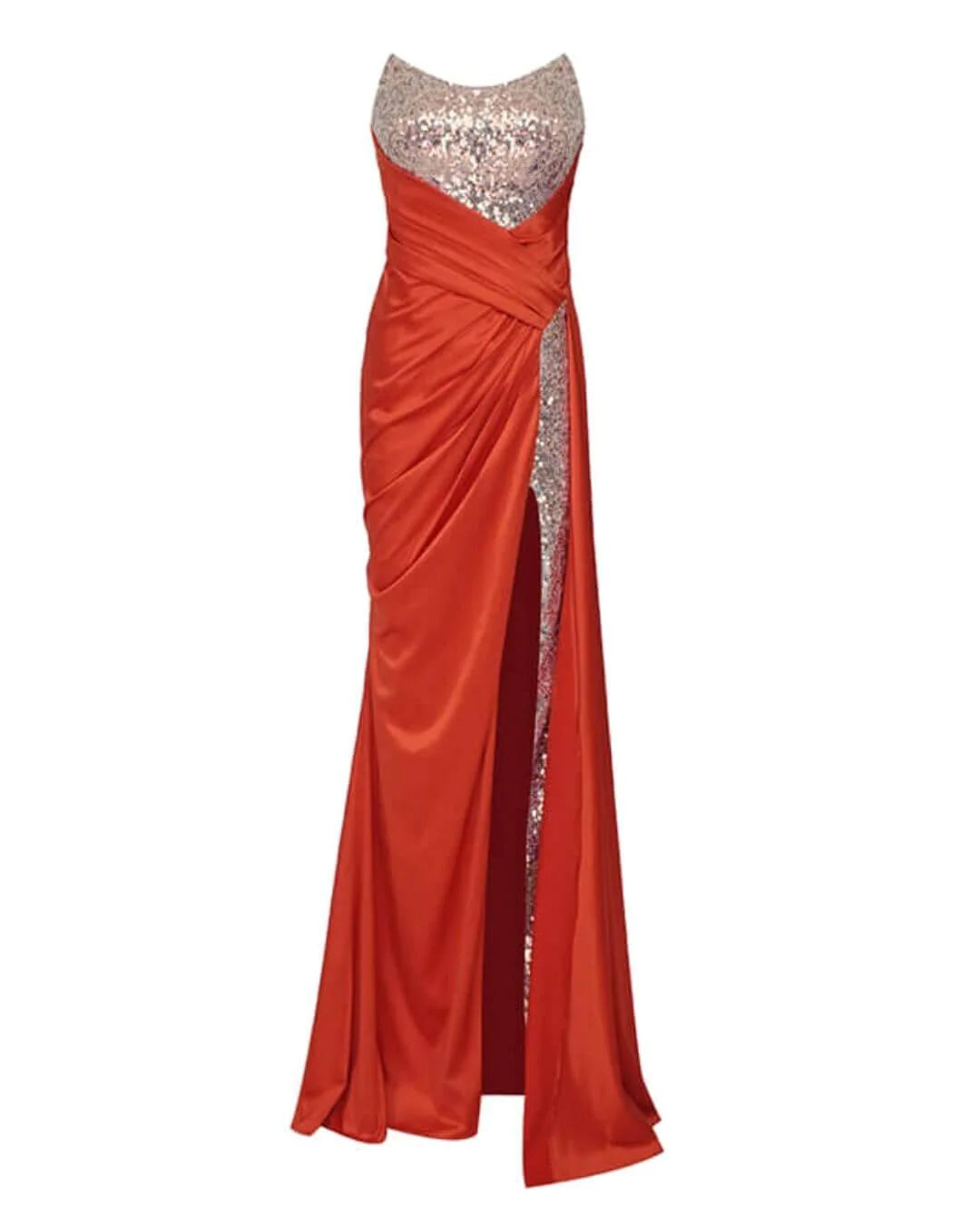 Dazzling Sequin Slit Dress