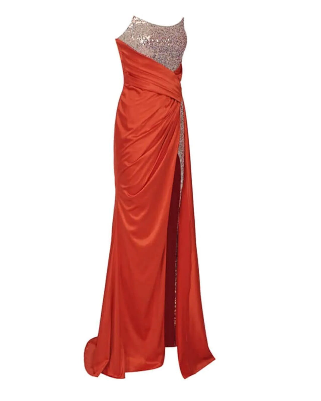 Dazzling Sequin Slit Dress