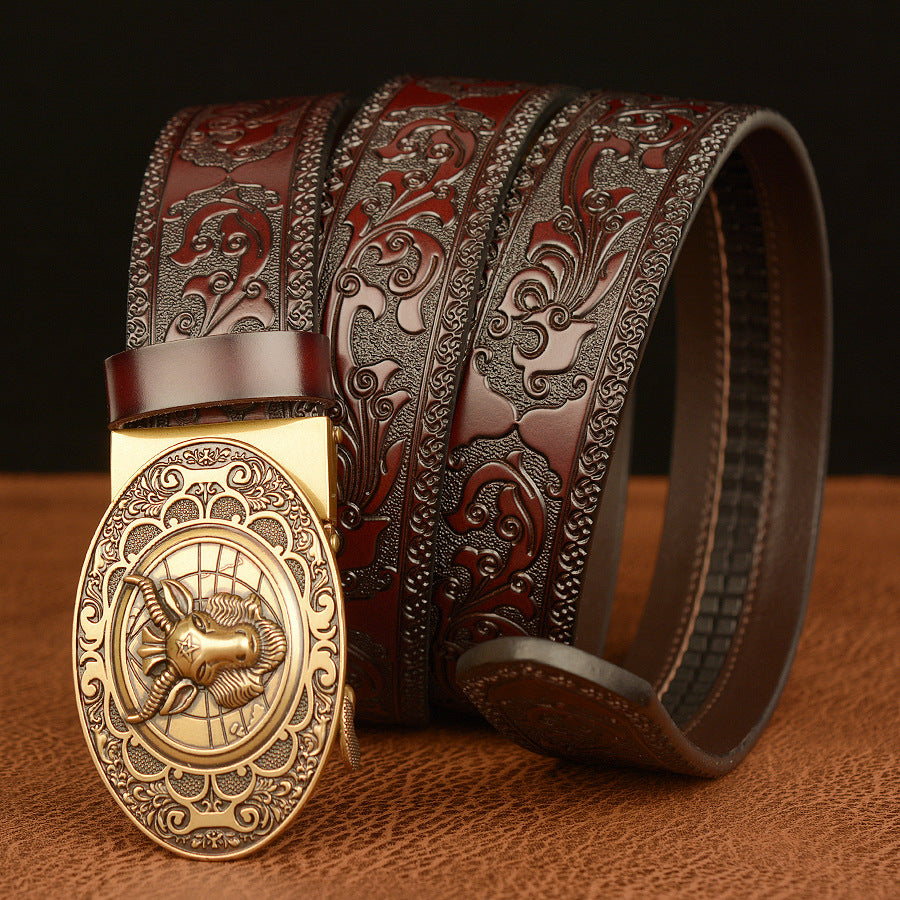 Genuine Cowhide Casual Jeans Belt