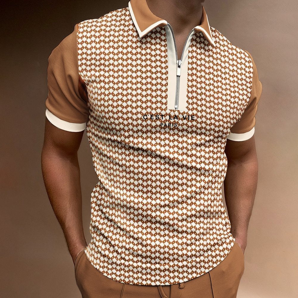 Sports Polo Zipper Shirt