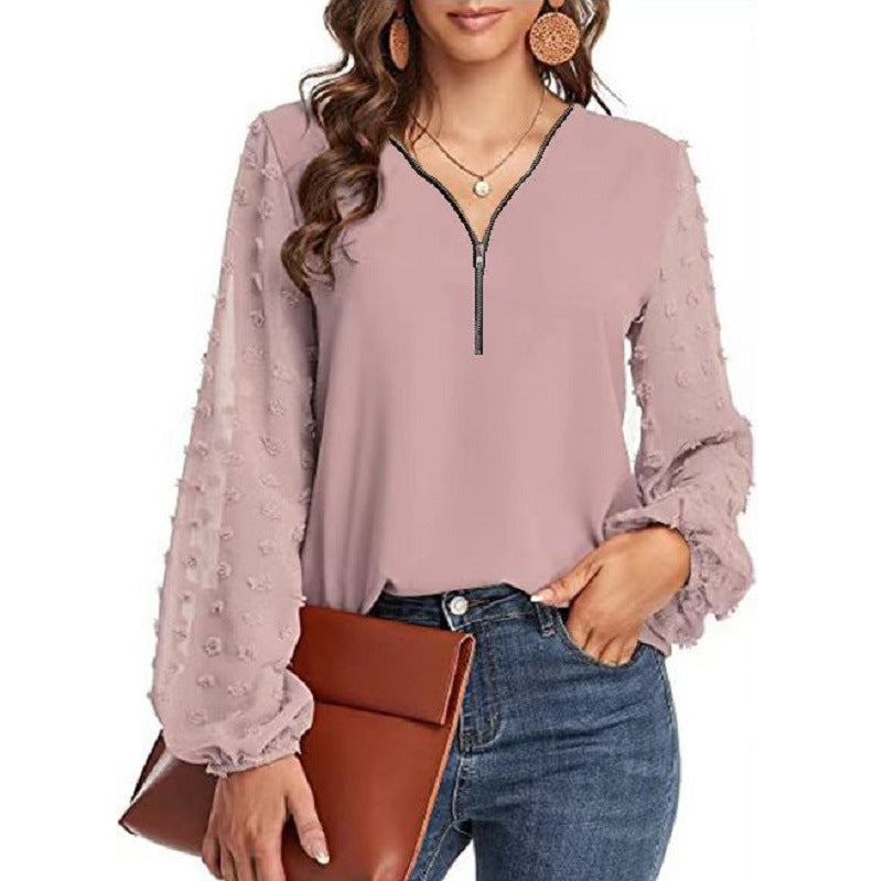 Chic V-neck Chiffon Shirt