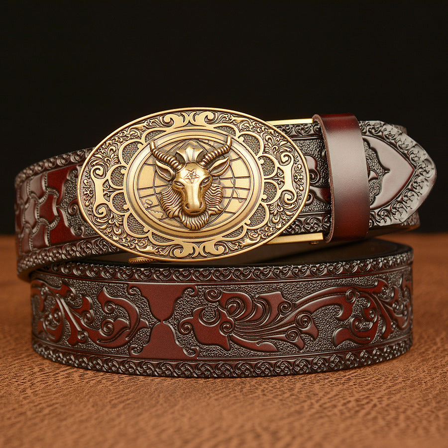 Genuine Cowhide Casual Jeans Belt