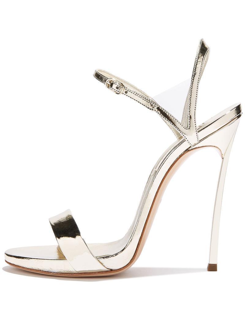 Fashion Golden Skinny High Heels