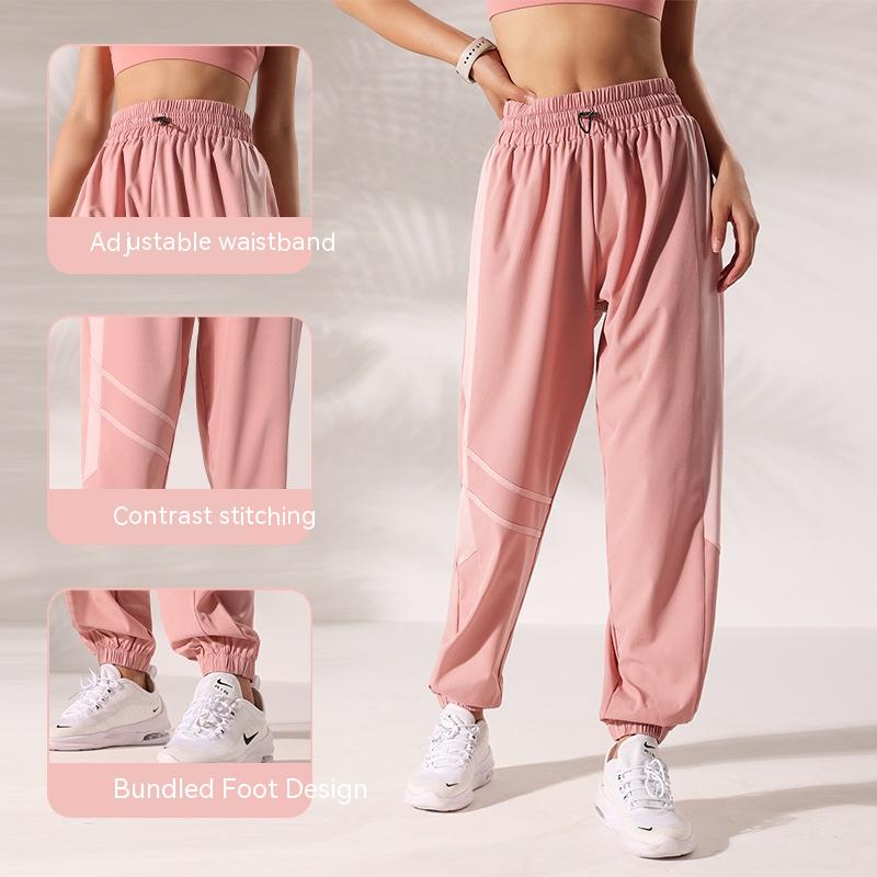 High Waist Loose And Irregular Printed Sports Casual Pants