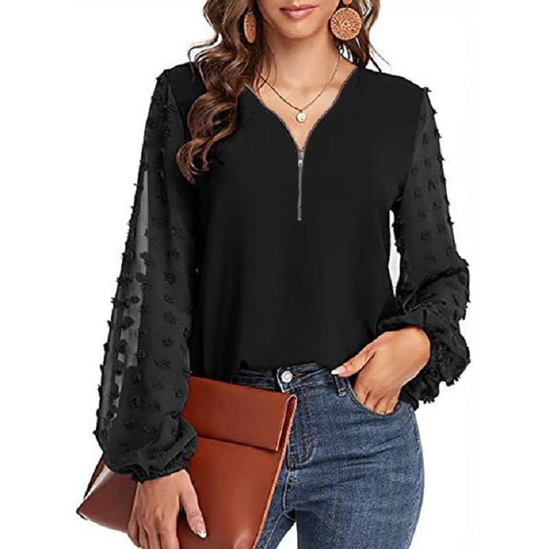 Chic V-neck Chiffon Shirt