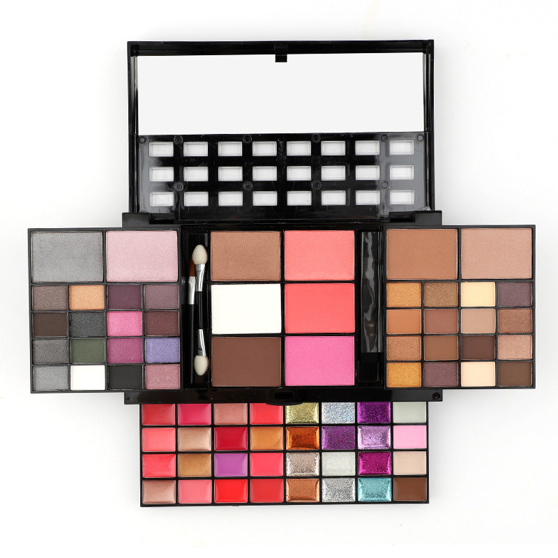 Complete Makeup Palette: 74 Colors Lip Gloss, Blush, Eyeshadow, Highlight Set