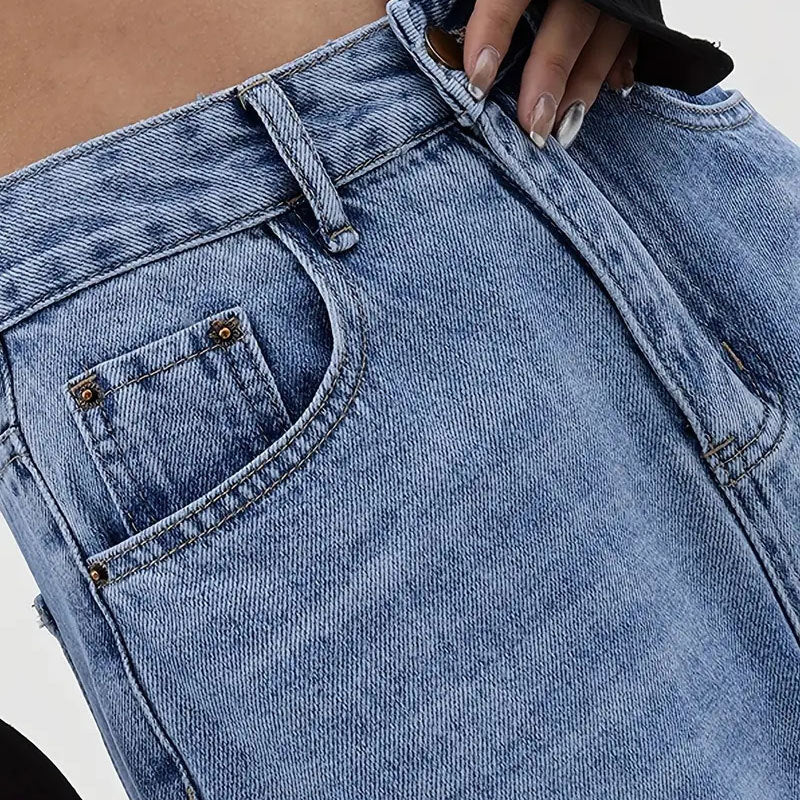 Street Style Vibes High Waist Denim Jeans
