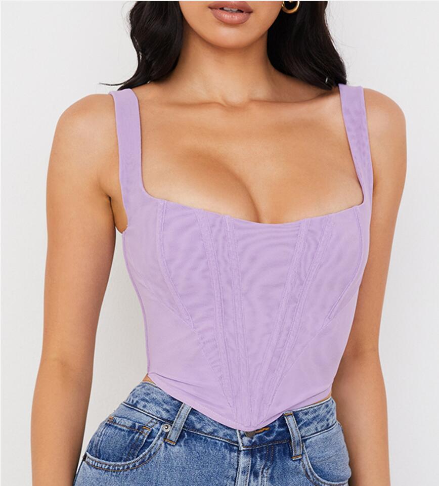 Playful Charm Square Neck Corset