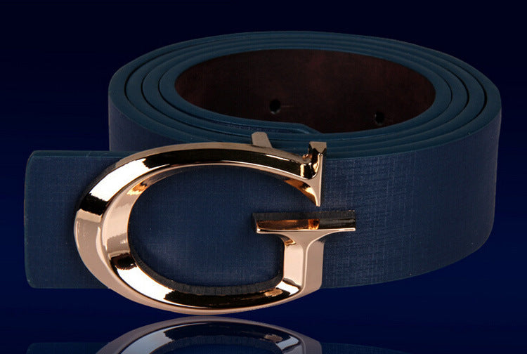 Fashion Alloy Belt with Jersey Buckle - Unisex