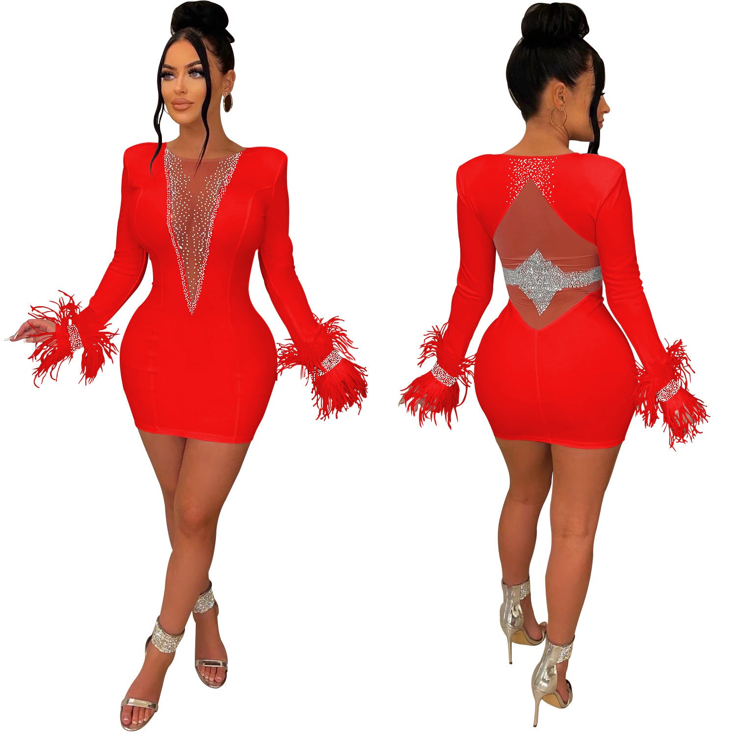 Elegant Long Sleeve Lace Dress