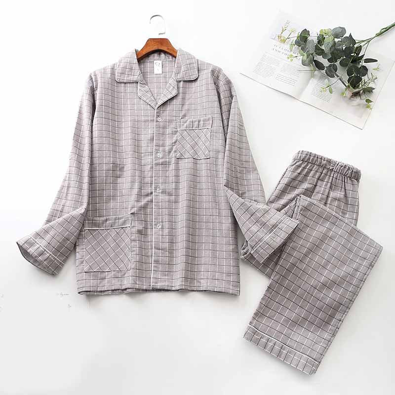 Brushed Cloth Lapel Pajama Set