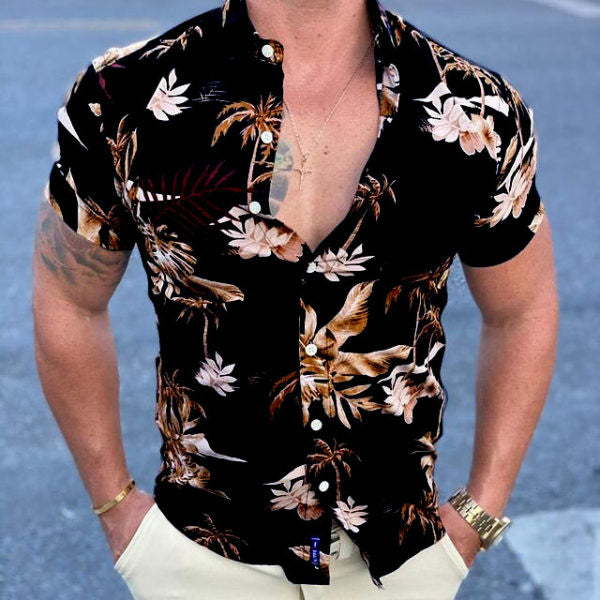 Summer Leaf Print Shirt