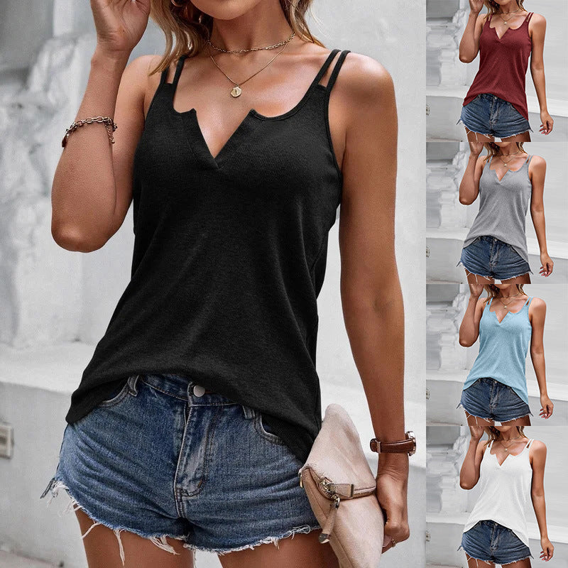 Summer Radiance V-neck Camisole Top