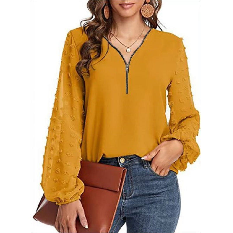 Chic V-neck Chiffon Shirt