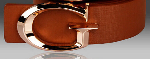 Fashion Alloy Belt with Jersey Buckle - Unisex