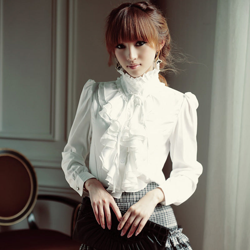 Elegance Redefined Long-sleeved chiffon shirt