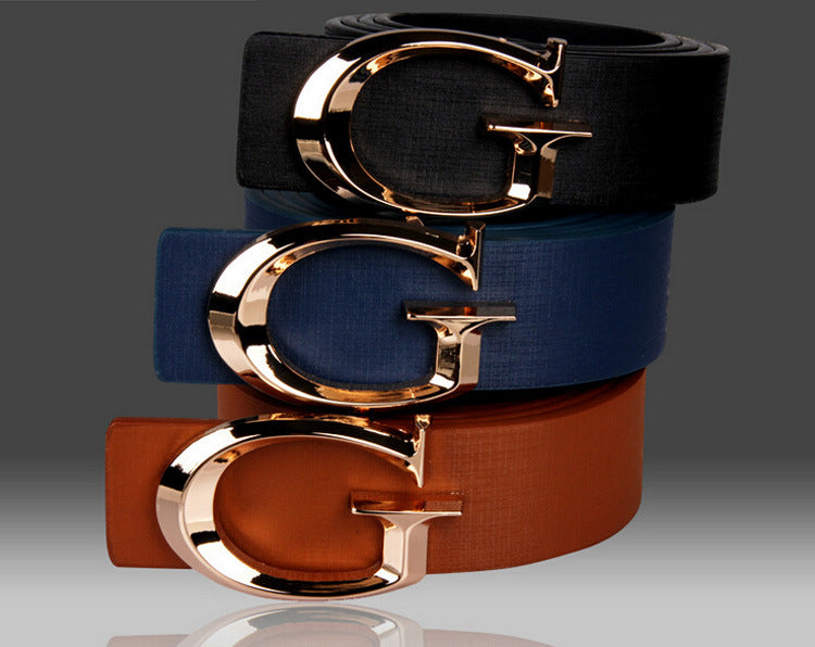 Fashion Alloy Belt with Jersey Buckle - Unisex
