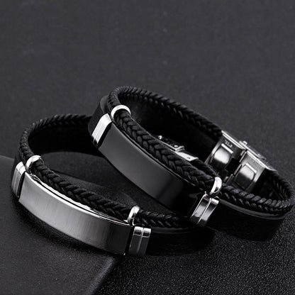 Twist Braided Double Leather Bracelet