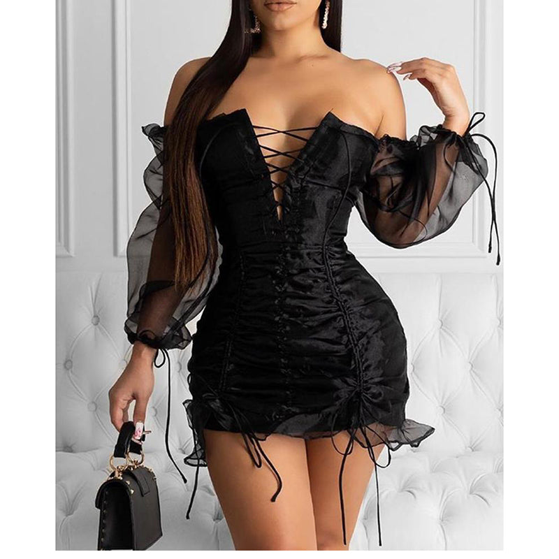 Sultry Nights Lace Party Dress