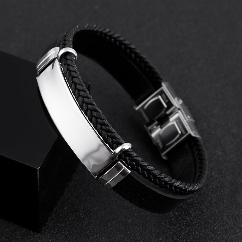 Twist Braided Double Leather Bracelet