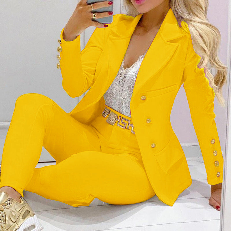 Casual Elegance Single-breasted Two-Piece Suit