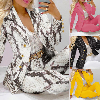 Casual Elegance Single-breasted Two-Piece Suit