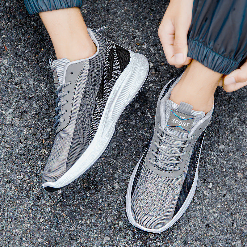 Color-Blocked Mesh Sneakers