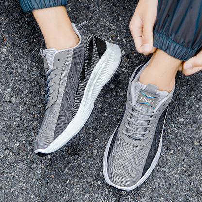 Color-Blocked Mesh Sneakers